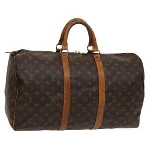 LOUIS VUITTON Monogram Keepall 50 Boston Bag M41426 LV Auth 116520
